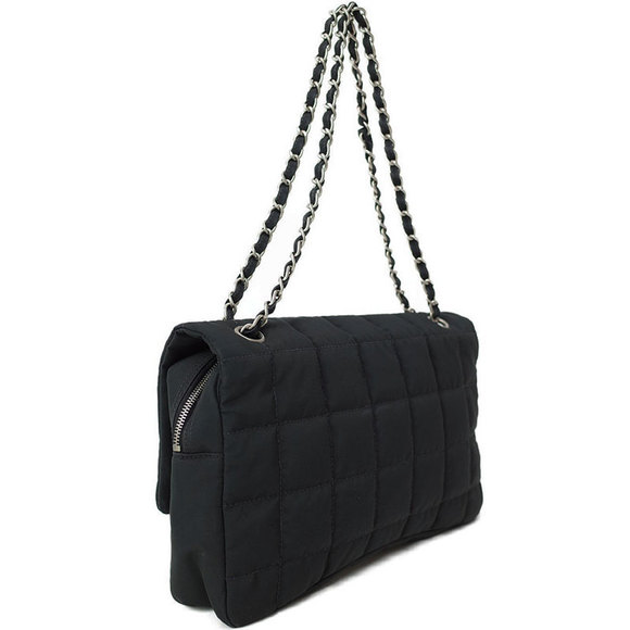 Chanel Chocolate Bar Chain Shoulder Bag Black - Picture 2 of 5